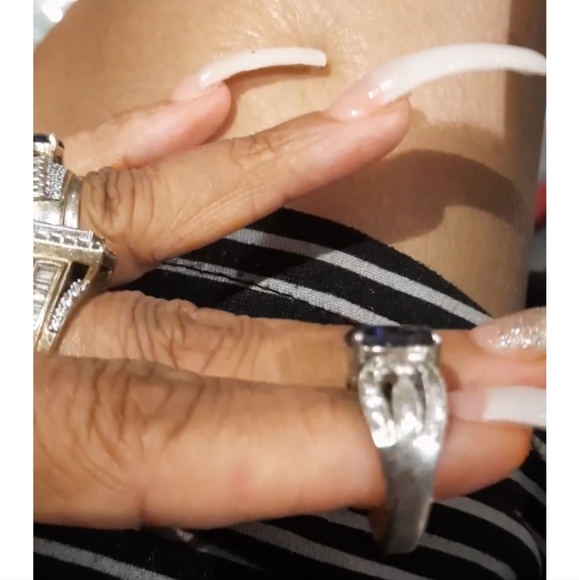 AUTHENTIC GENUINE SOLID CZ BELLA LUCE STERLING SILVER TANZANITE ring 8 - Picture 2 of 7